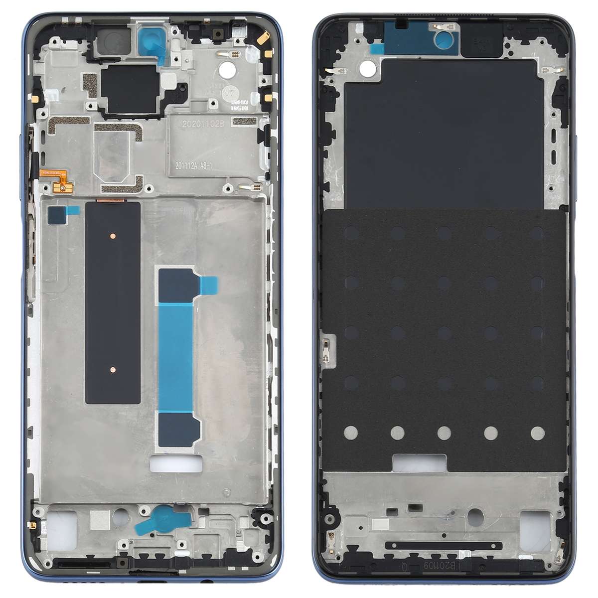 Original Front Housing LCD Frame Bezel Plate for Xiaomi Redmi Note 9 Pro 5G M2007J17C(Green Lake)