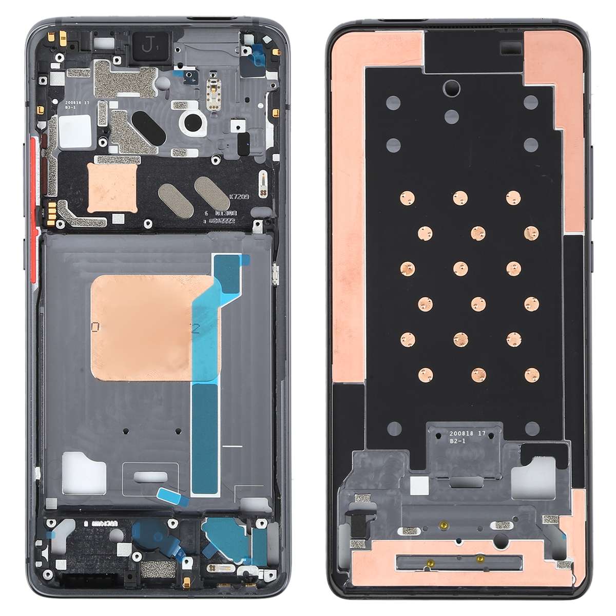 Original Front Housing LCD Frame Bezel Plate for Xiaomi Redmi K30 Ultra M2006J10C(Black)
