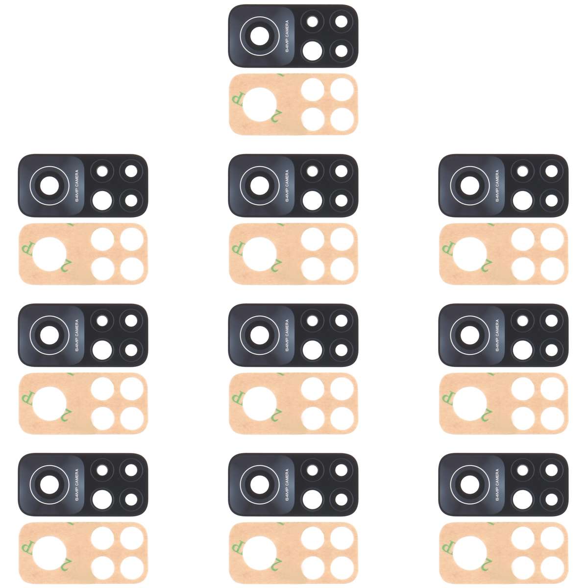 10 PCS Back Camera Lens for Xiaomi Mi 10T 5G / Redmi K30S / M2007J3SC, M2007J3SY