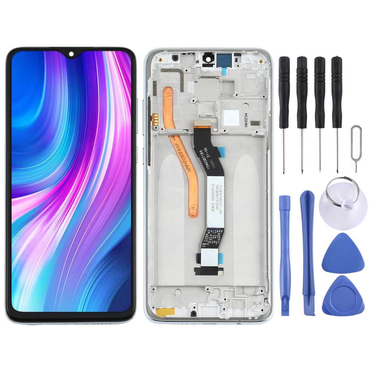 TFT LCD Screen for Xiaomi Redmi Note 8 Pro Single SIM Digitizer Full Assembly with Frame(Black)