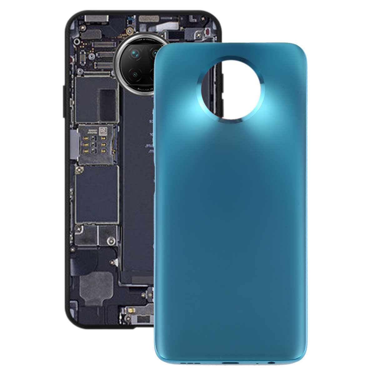 Original Battery Back Cover for Xiaomi Redmi Note 9 5G / Redmi Note 9T M2007J22G M2007J22C(Black)