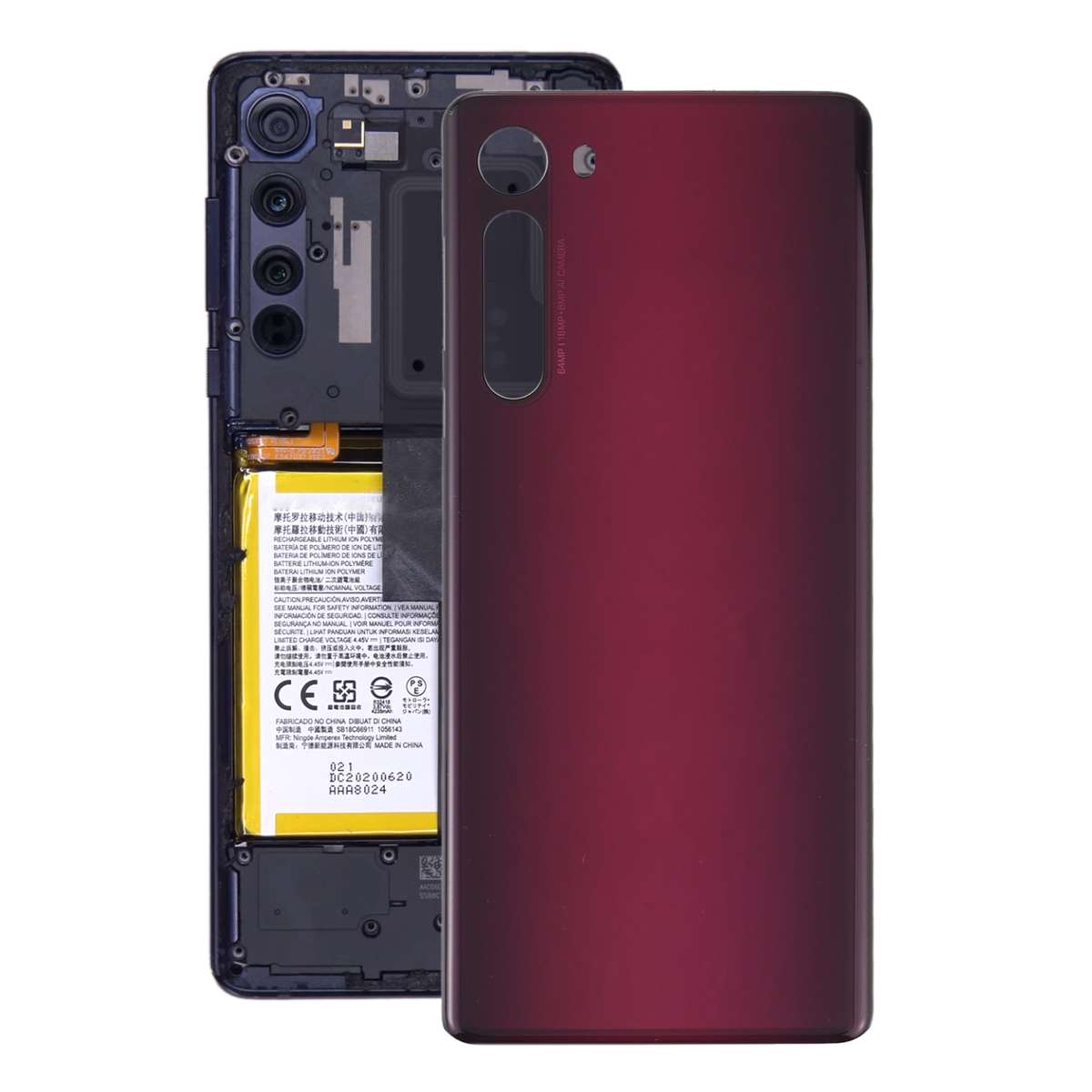 Battery Back Cover for Motorola Edge XT2063-3(Black)