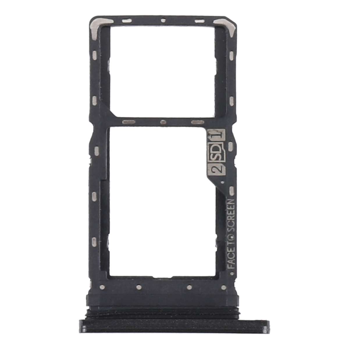 SIM Card Tray + Micro SD Card Tray for Motorola Moto G8 Play XT2015 XT2015-2 (Black)