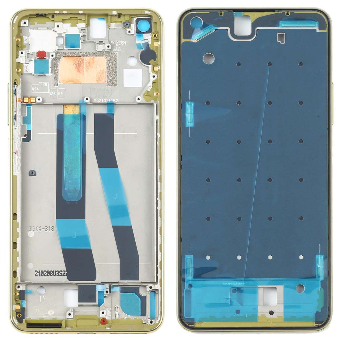 Original Front Housing LCD Frame Bezel Plate for Xiaomi Mi 11 Lite 5G / Mi 11 Youth/11 Lite 5G NE(Bl
