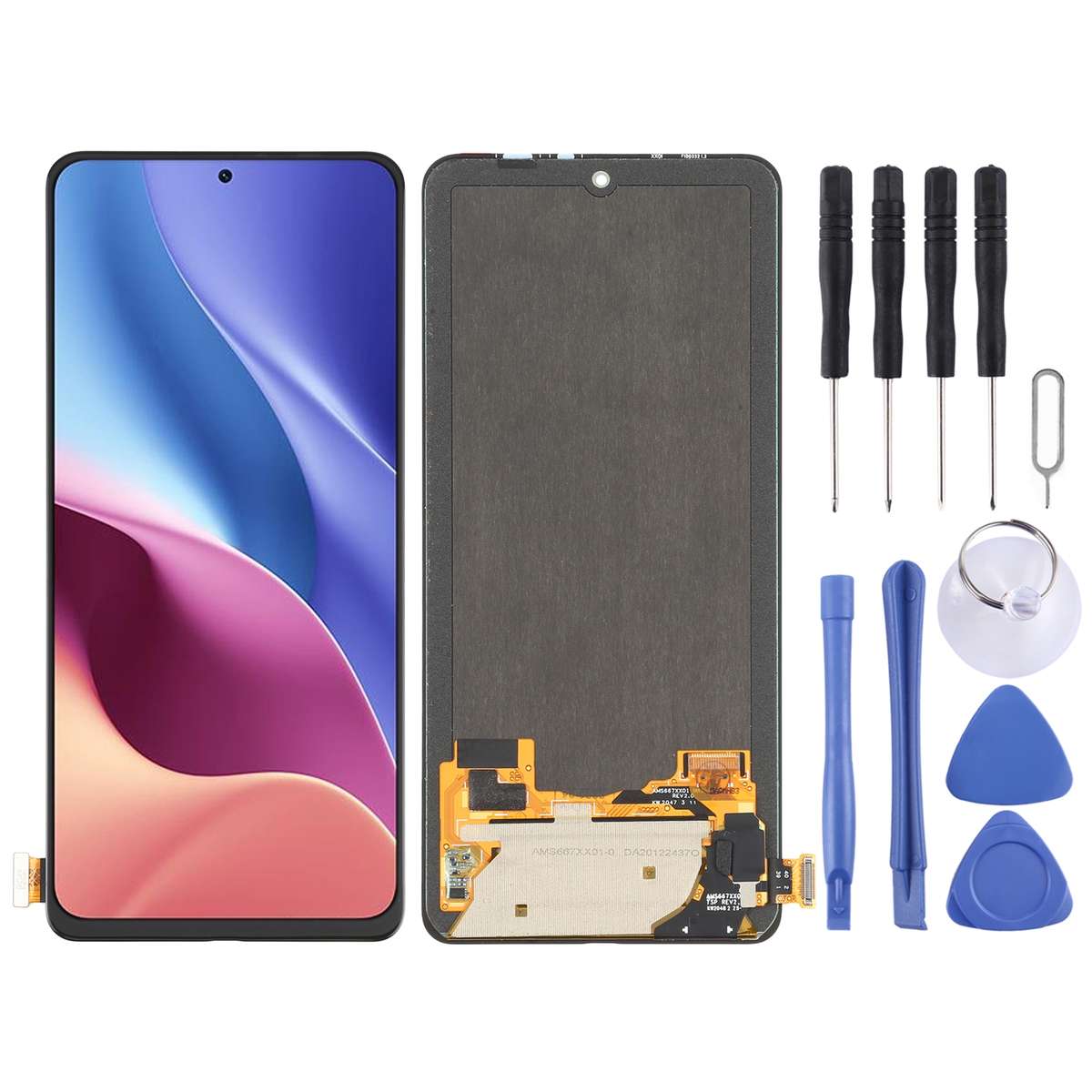 Original Super AMOLED Material LCD Screen and Digitizer Full Assembly for Xiaomi Redmi K40 Pro / Red