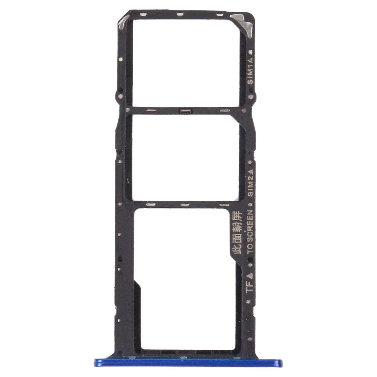 SIM Card Tray + SIM Card Tray + Micro SD Card Tray for Honor 8S 2020 (Black)