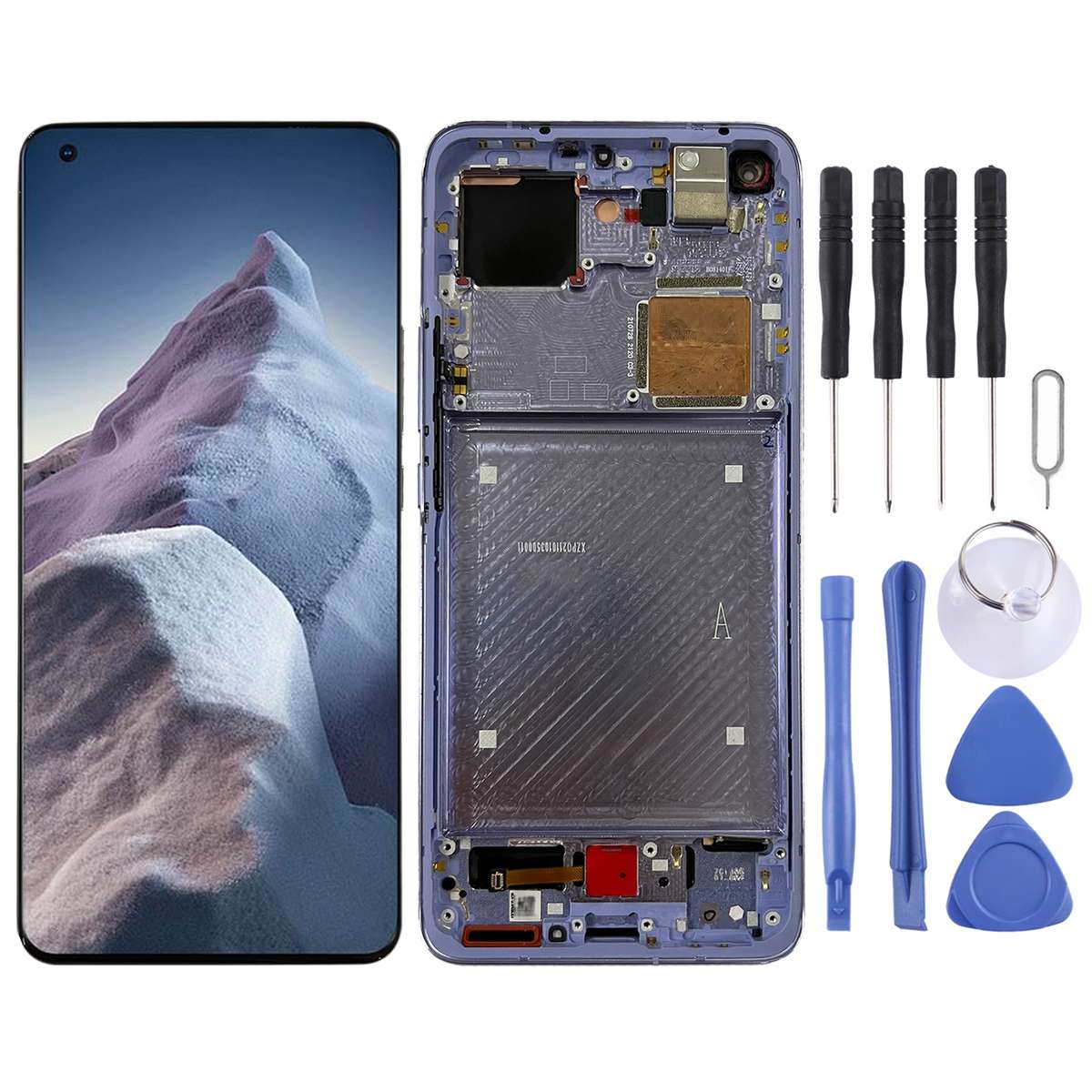 Original AMOLED Material LCD Screen and Digitizer Full Assembly With Frame for Xiaomi Mi 11 Ultra...