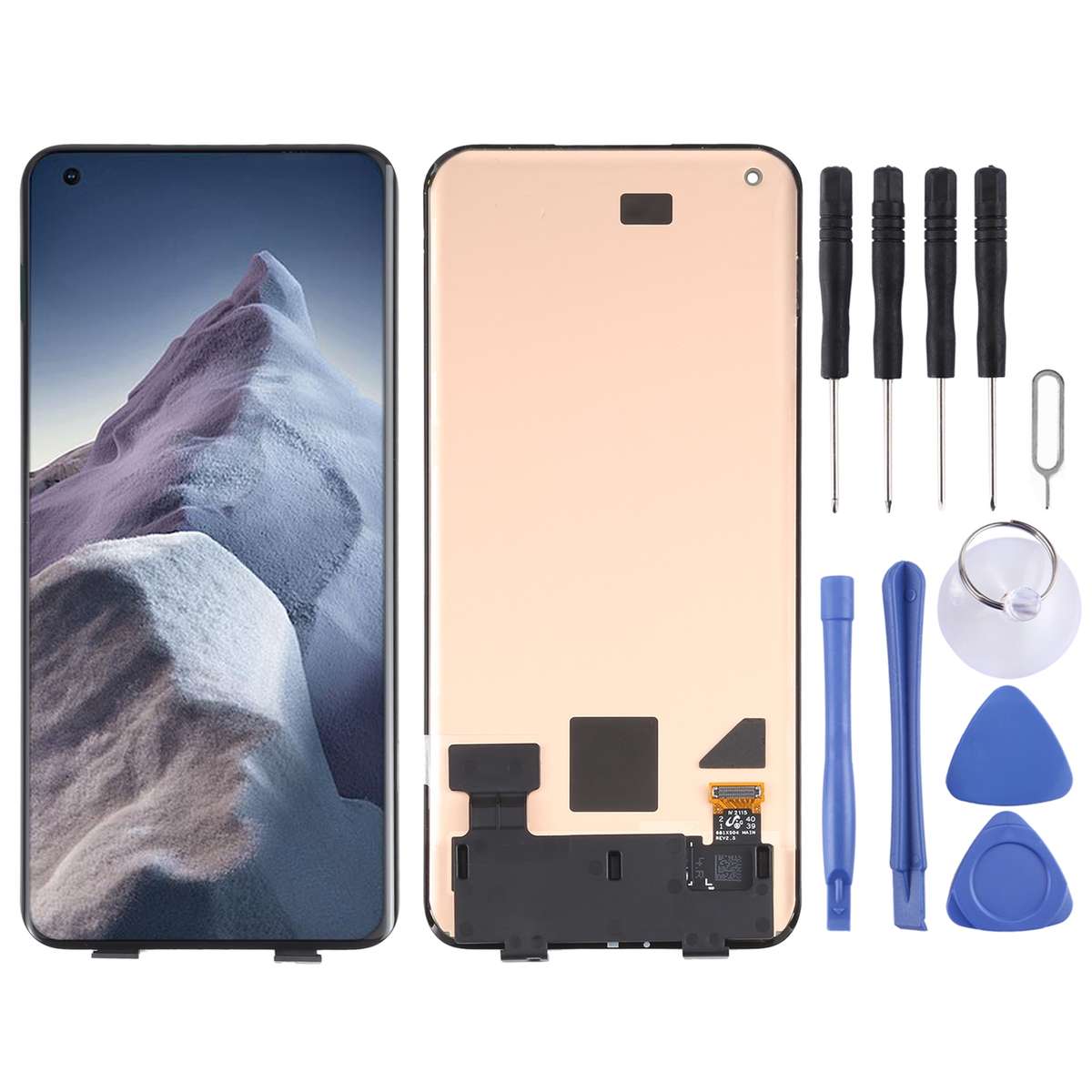 Original AMOLED Material LCD Screen and Digitizer Full Assembly for Xiaomi Mi 11 Ultra / Mi 11 Pro M