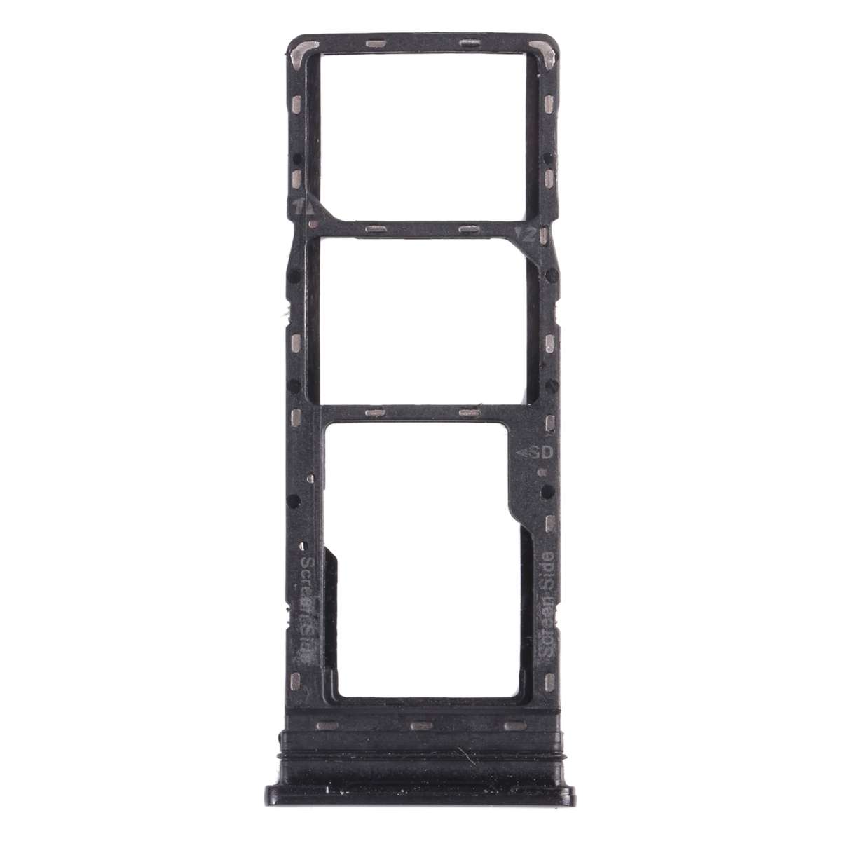 For infinix Smart 5 X657 X657C SIM Card Tray + SIM Card Tray + Micro SD Card Tray (Black)