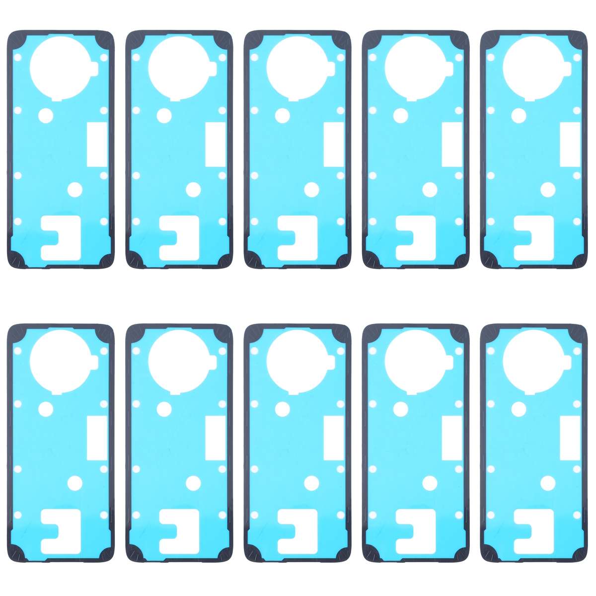 10 PCS Back Housing Cover Adhesive for Xiaomi Redmi Note 9 Pro 5G / Mi 10T Lite 5G