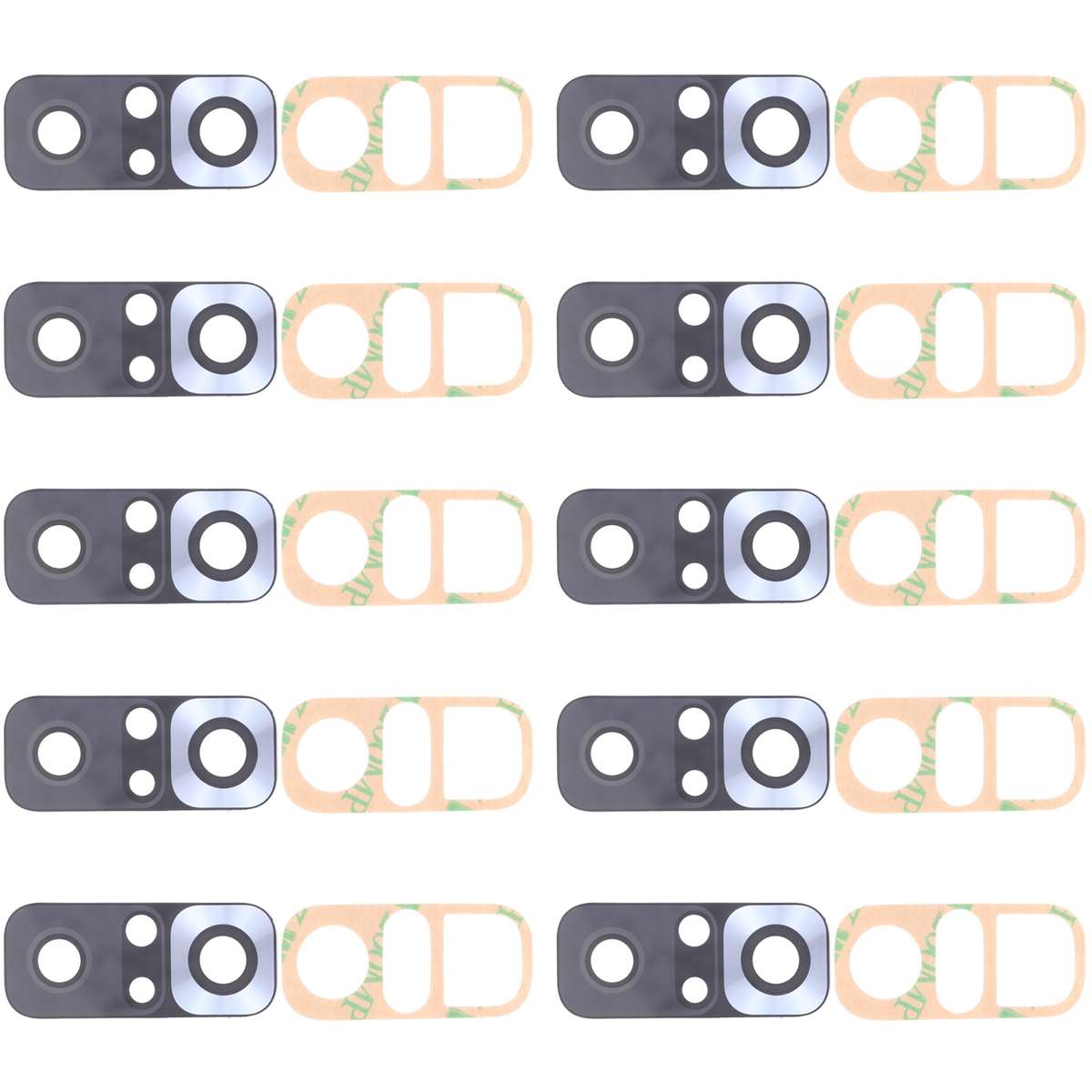 10 PCS Back Camera Lens for Xiaomi Redmi Note 10 Pro (India) / Redmi Note 10 Pro Max / Redmi Note 10