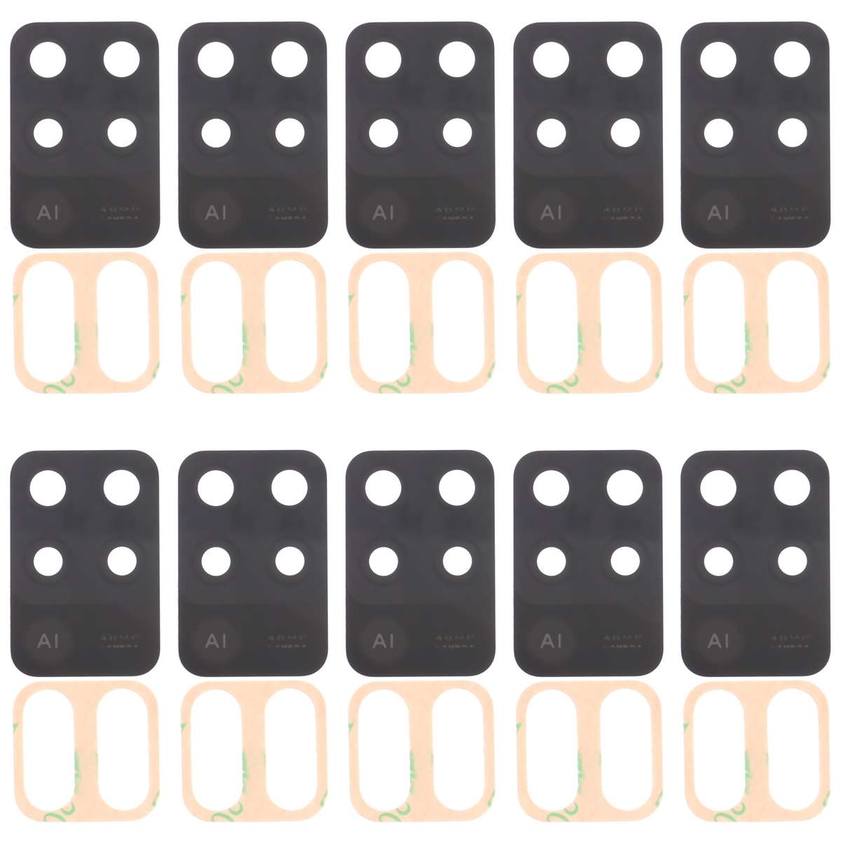 For OPPO F19 Pro CPH2285 10pcs Back Camera Lens