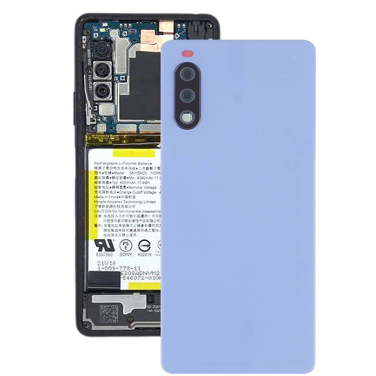 For Sony Xperia 10 III Battery Back Cover (Black)