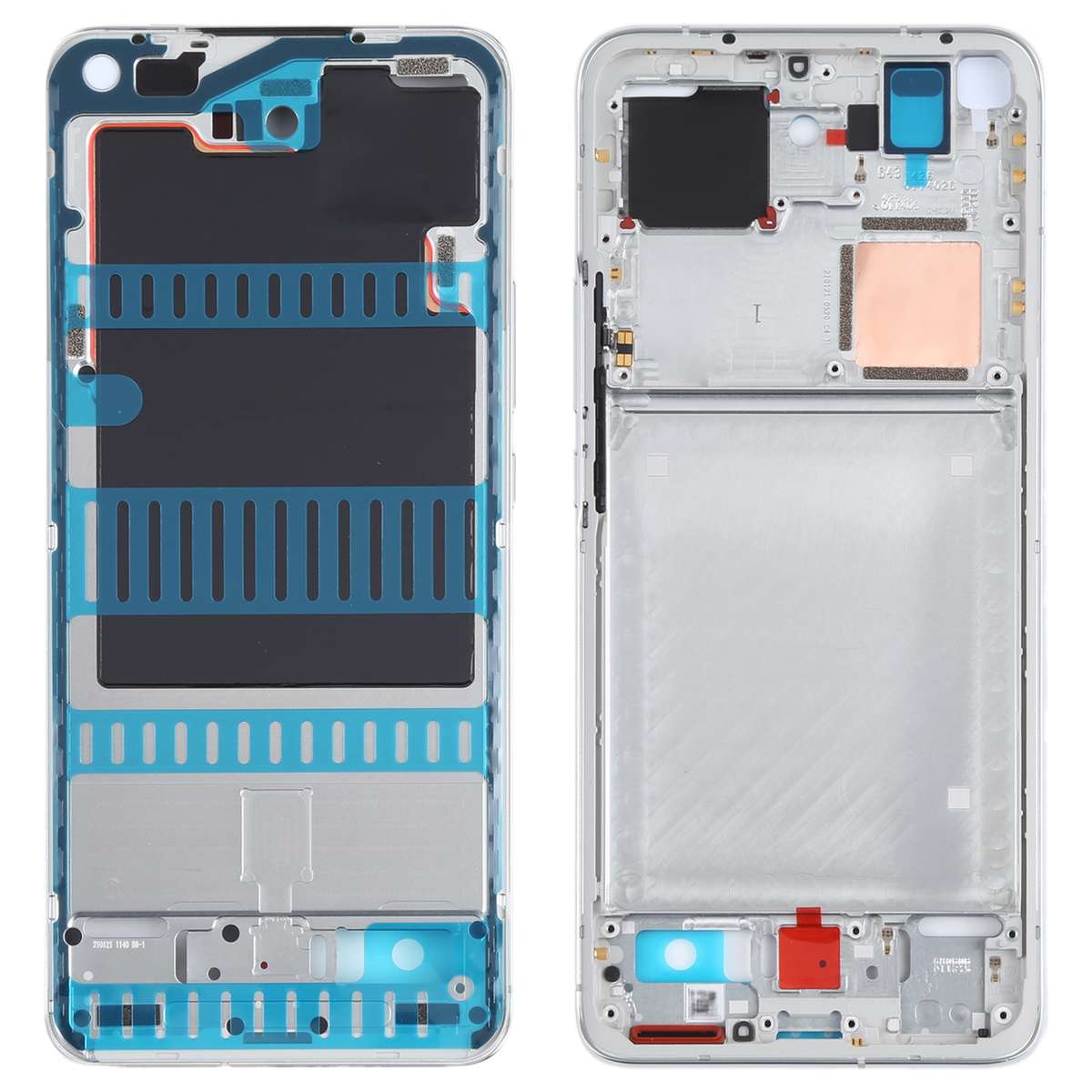 Original Front Housing LCD Frame Bezel Plate for Xiaomi Mi 11 Pro M2102K1AC (Black)