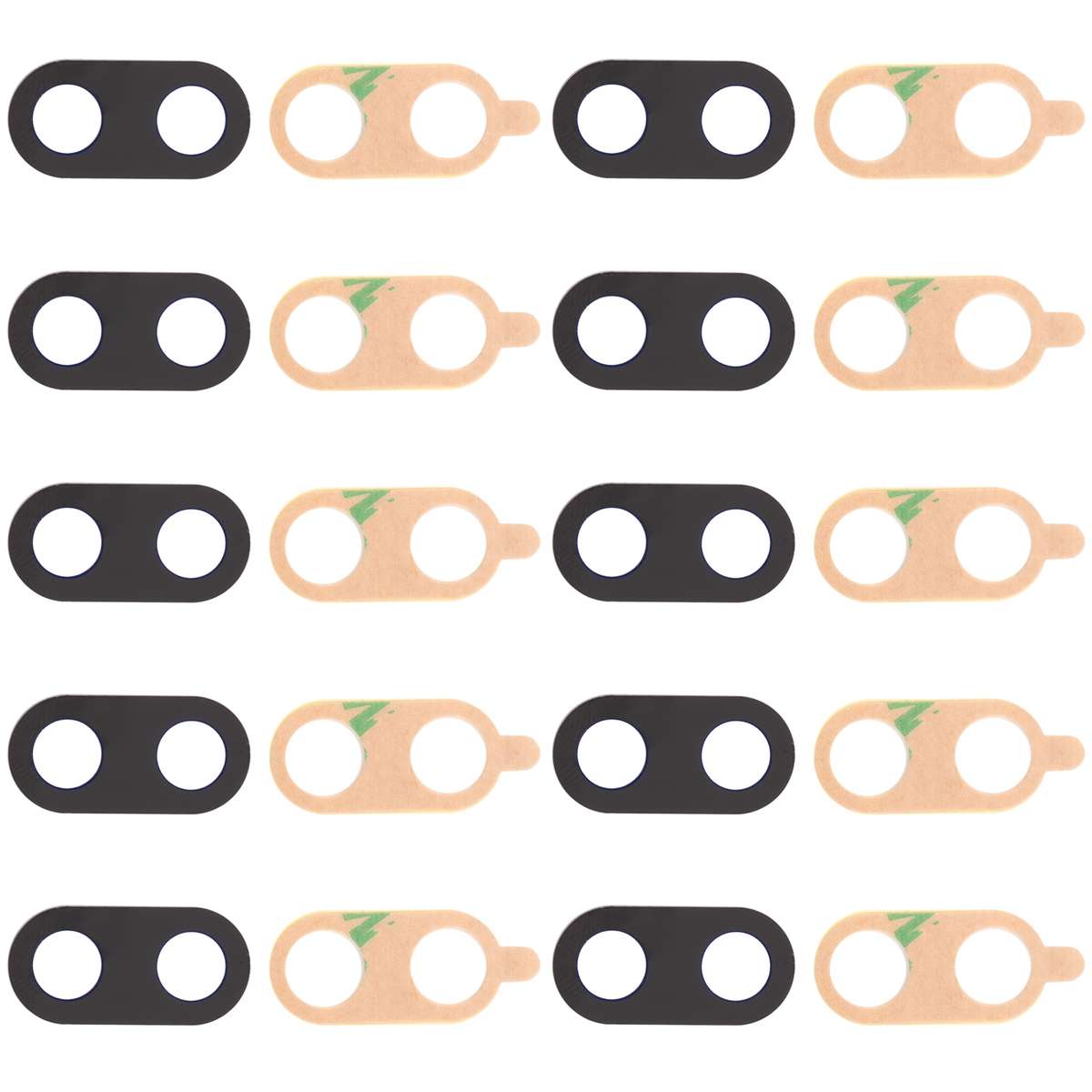 10 PCS Back Camera Lens for Motorola One Hyper(Blue)