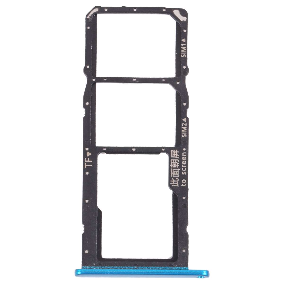 SIM Card Tray + SIM Card Tray + Micro SD Card Tray for Honor 9A(Black)