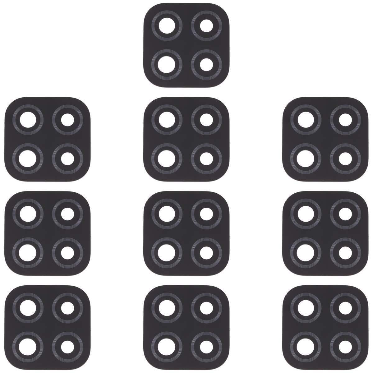 10 PCS Back Camera Lens for Xiaomi Redmi 9C / Redmi 9 (India) / Redmi 9C NFC / Poco C3