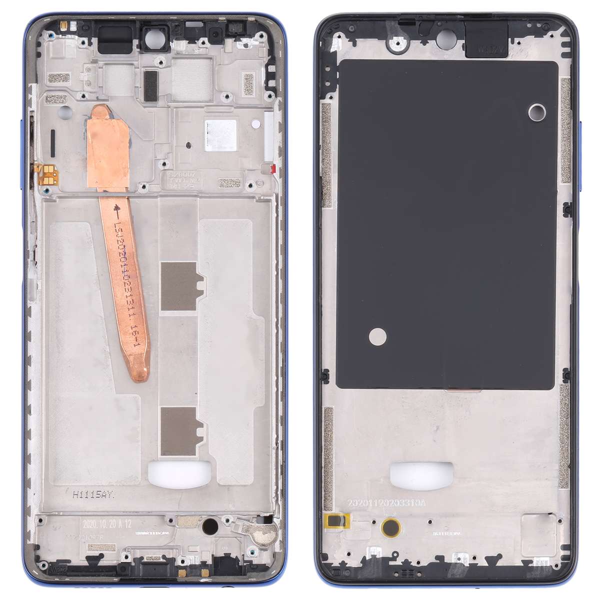 Original Middle Frame Bezel Plate for Xiaomi Poco X3 (Black)