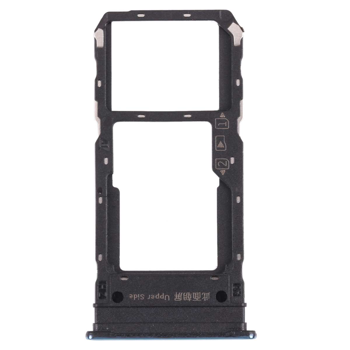 For vivo Y76s V2156A SIM Card Tray + SIM Card Tray / Micro SD Card Tray (Black)