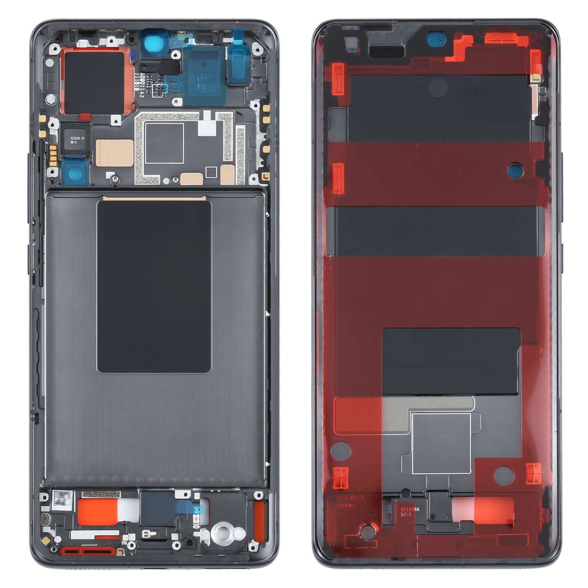 Original Front Housing LCD Frame Bezel Plate for Xiaomi 12 Pro / 12 Dimensity / 12S Pro(Black)