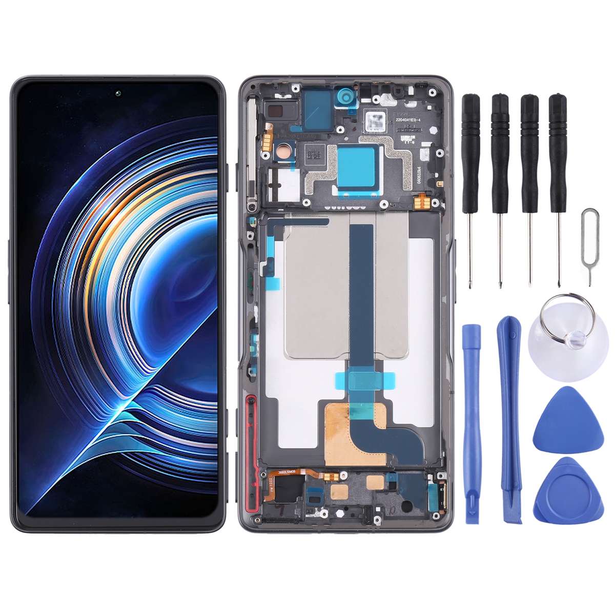 Original LCD Screen and Digitizer Full Assembly with Frame for Xiaomi Redmi K50 Gaming/Poco F4 GT(Bl