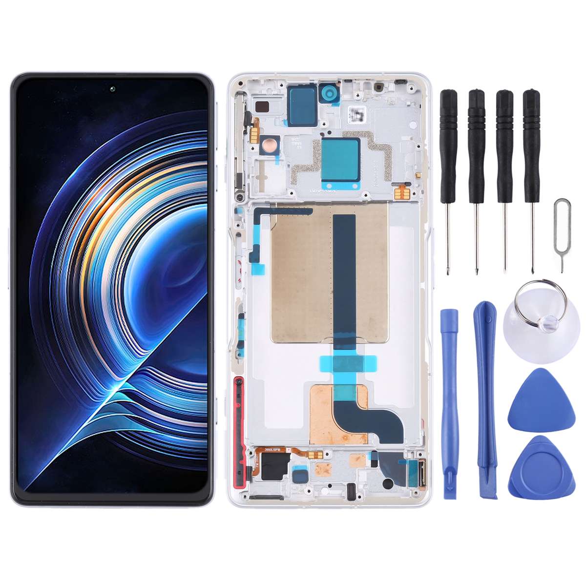 Original LCD Screen and Digitizer Full Assembly with Frame for Xiaomi Redmi K50 Gaming/Poco F4 GT(Bl