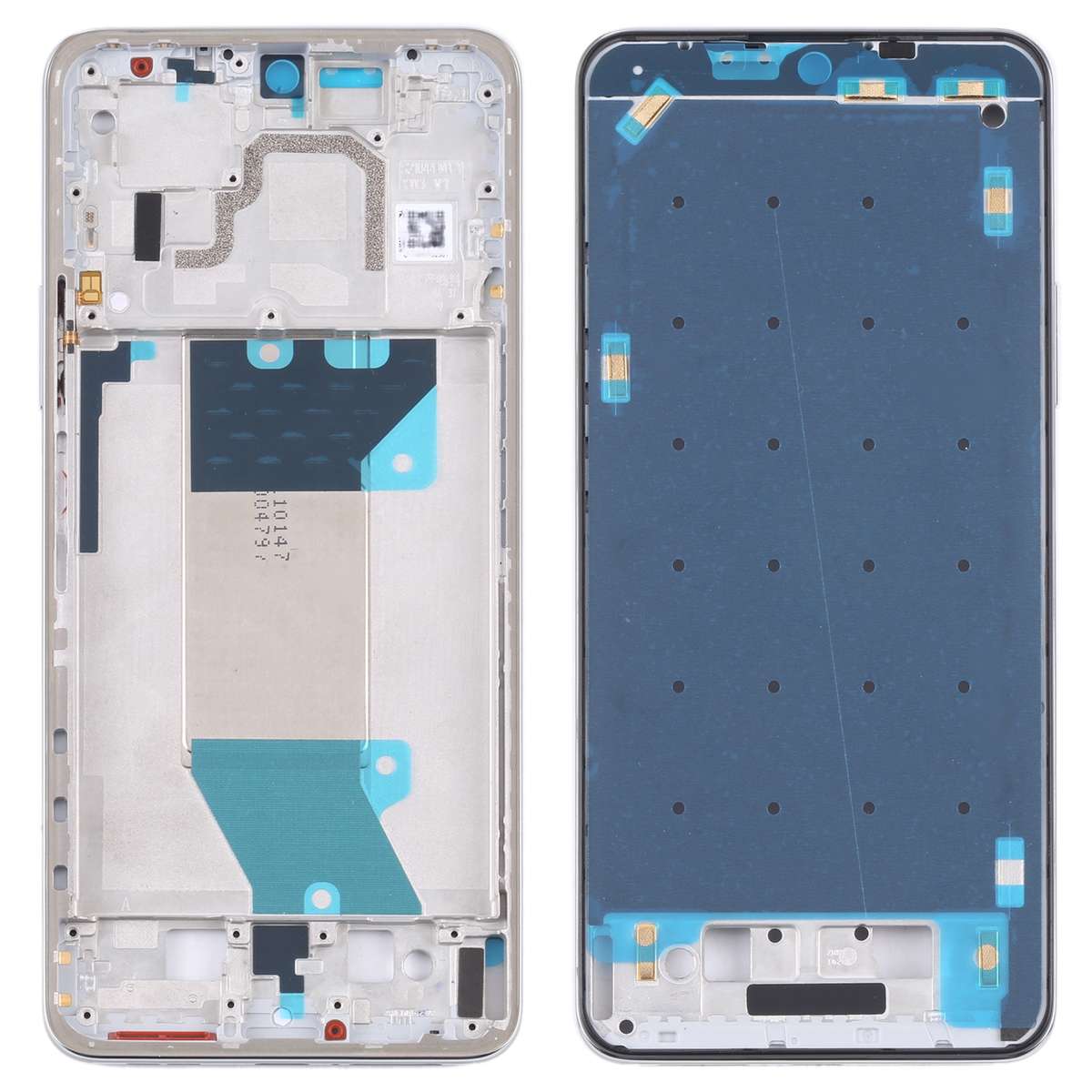Front Housing LCD Frame Bezel Plate for Xiaomi Redmi K50 / Redmi K50 Pro(Black)