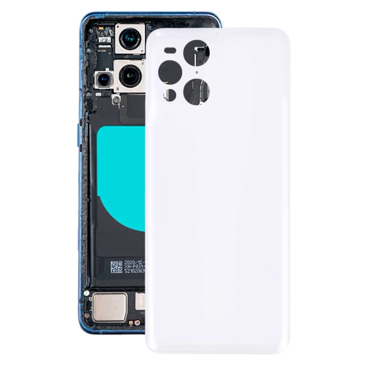 For OPPO Find X3 Pro/Find X3 Battery Back Cover (Black)