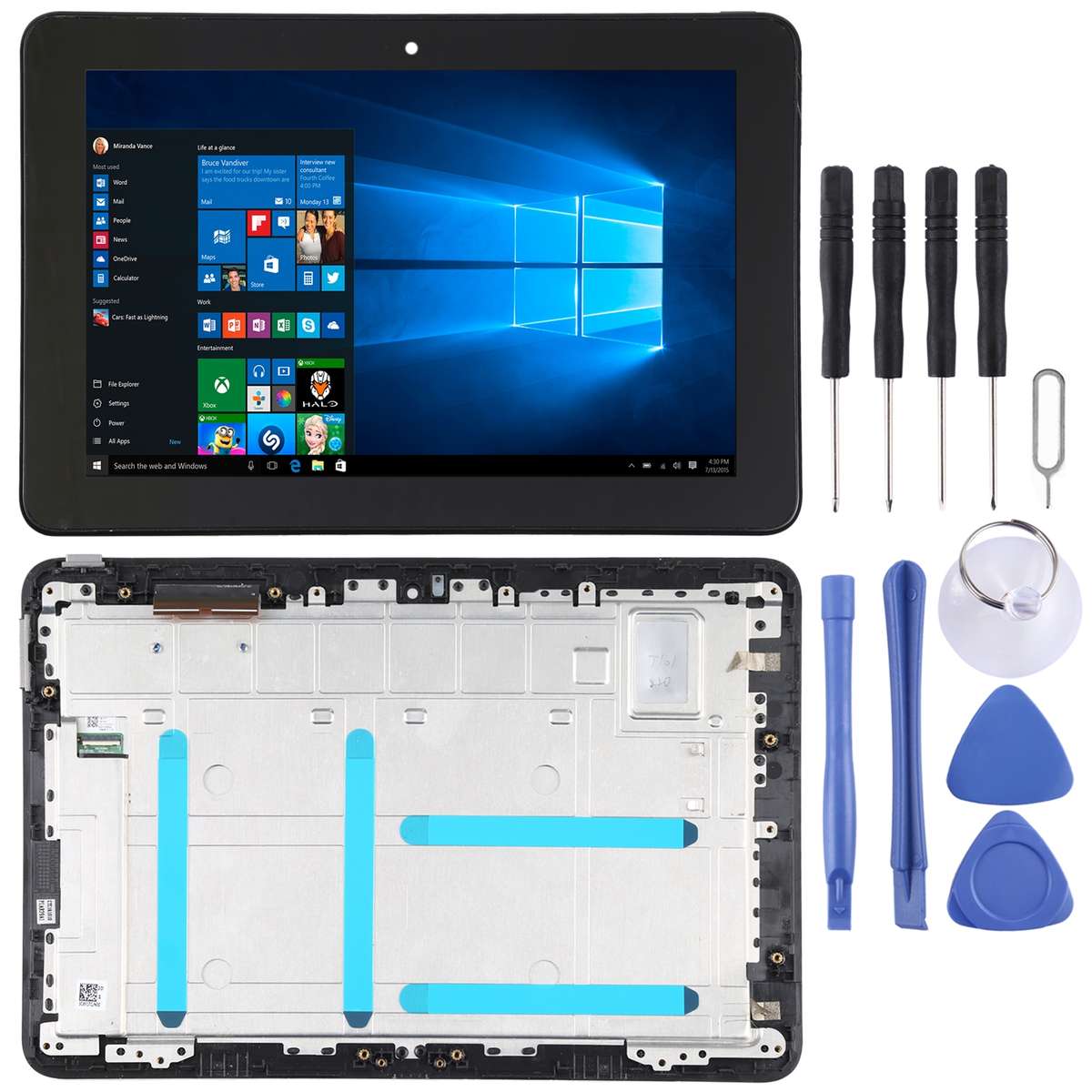 OEM LCD Screen for Asus Transformer Book T101HA Digitizer Full Assembly with FrameBlack)