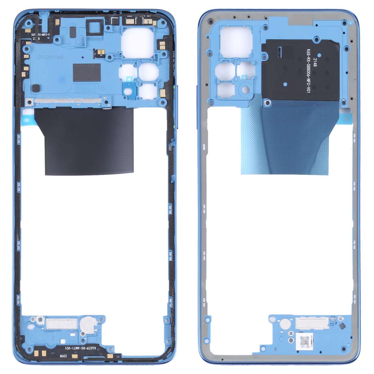Original Middle Frame Bezel Plate for Xiaomi Redmi Note 11 Pro 4G 2201116TG 2201116TI(Black)