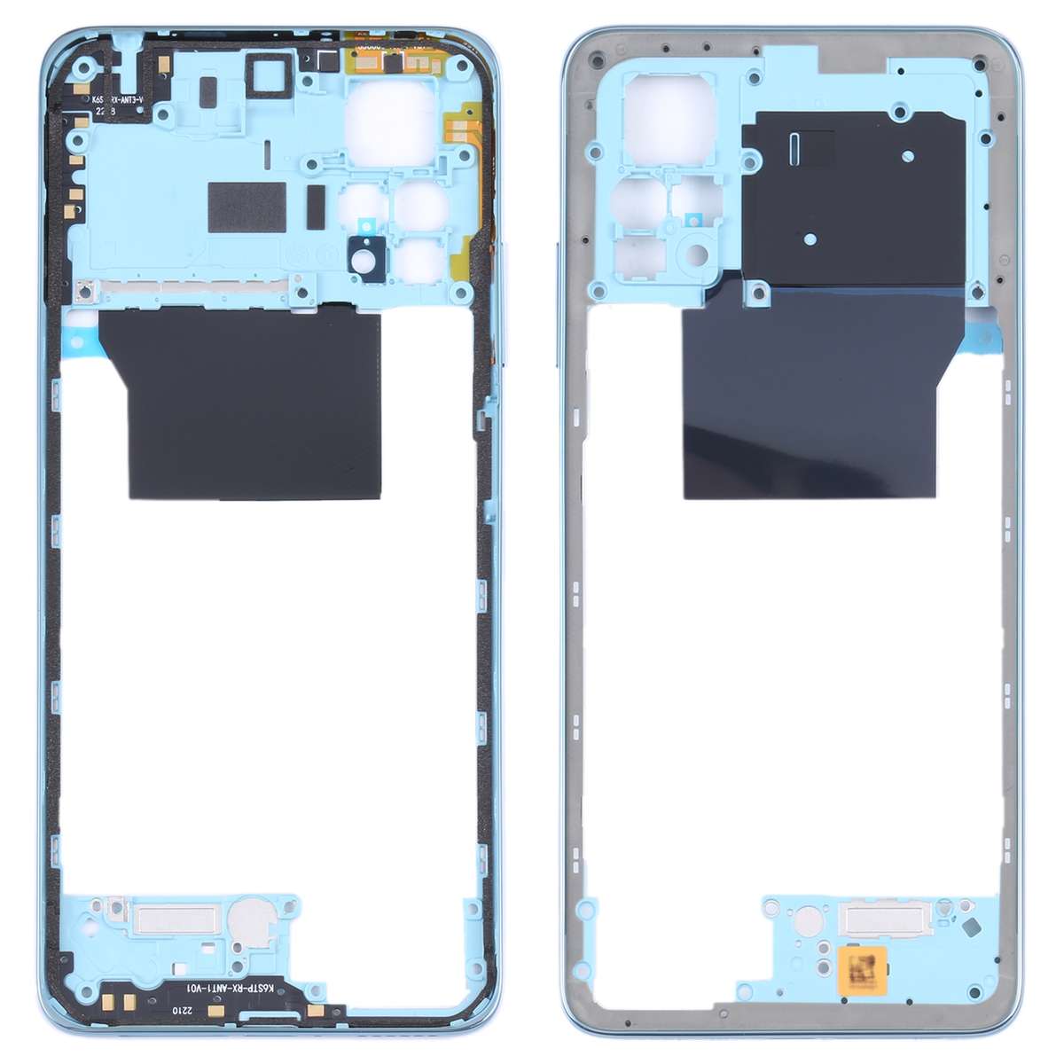Original Middle Frame Bezel Plate for Xiaomi Redmi Note 11 Pro 4G 2201116TG 2201116TI(Black)
