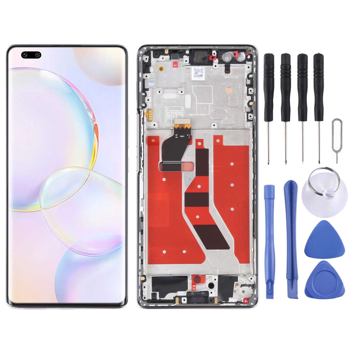 Original OLED LCD Screen for Honor 50 Pro Digitizer Full Assembly with Frame(Black)