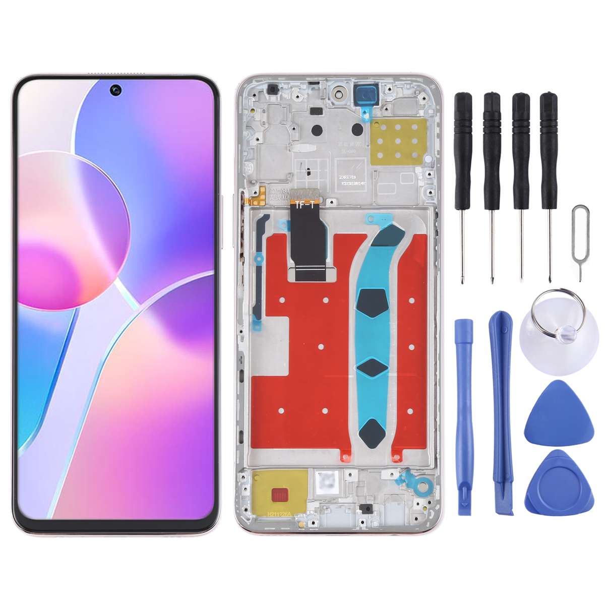 Original LCD Screen for Honor X30i Digitizer Full Assembly with Frame(Silver)