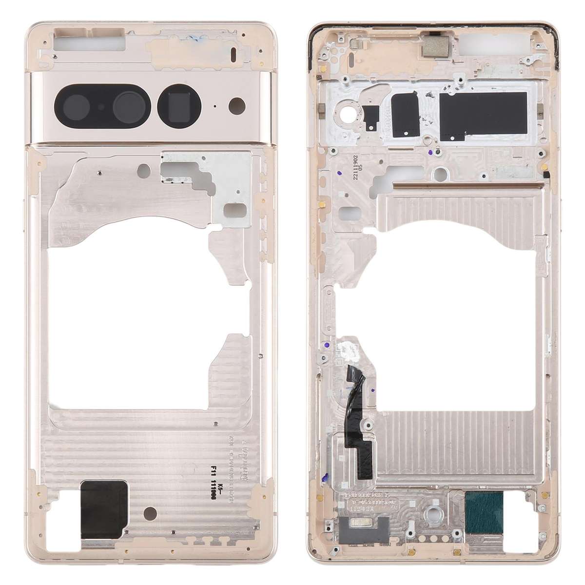 For Google Pixel 7 Pro Front Housing LCD Frame Bezel Plate(Black)