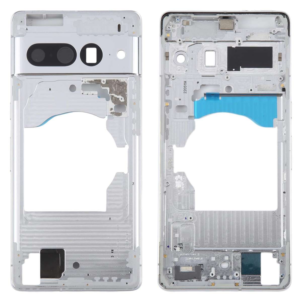 For Google Pixel 7 Pro Front Housing LCD Frame Bezel Plate(Black)
