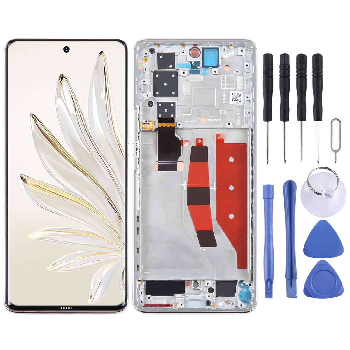 Original LCD Screen For Honor 70 Pro Digitizer Full Assembly with Frame(Black)