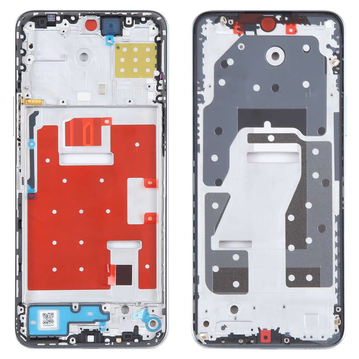 For Honor X8a Front Housing LCD Frame Bezel Plate(Black)