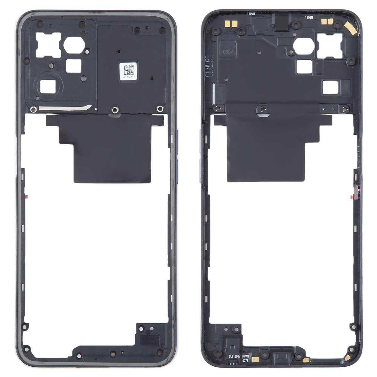 For Realme C35 Original Middle Frame Bezel Plate (Black)