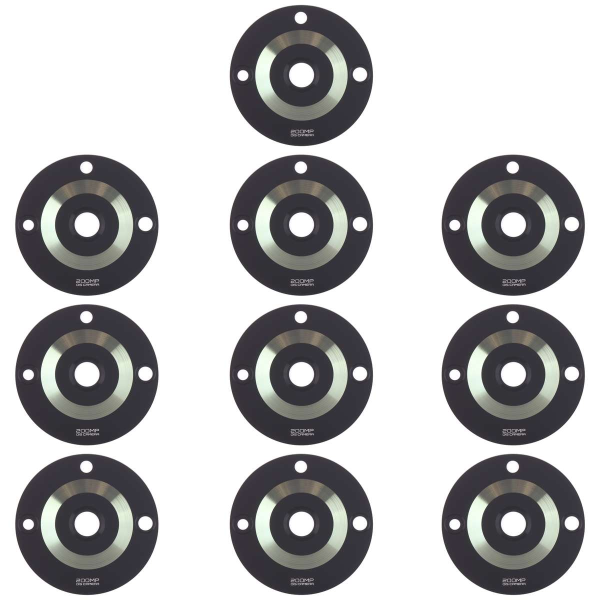 10 PCS Back Camera Lens for Realme 11 Pro+ (Black)