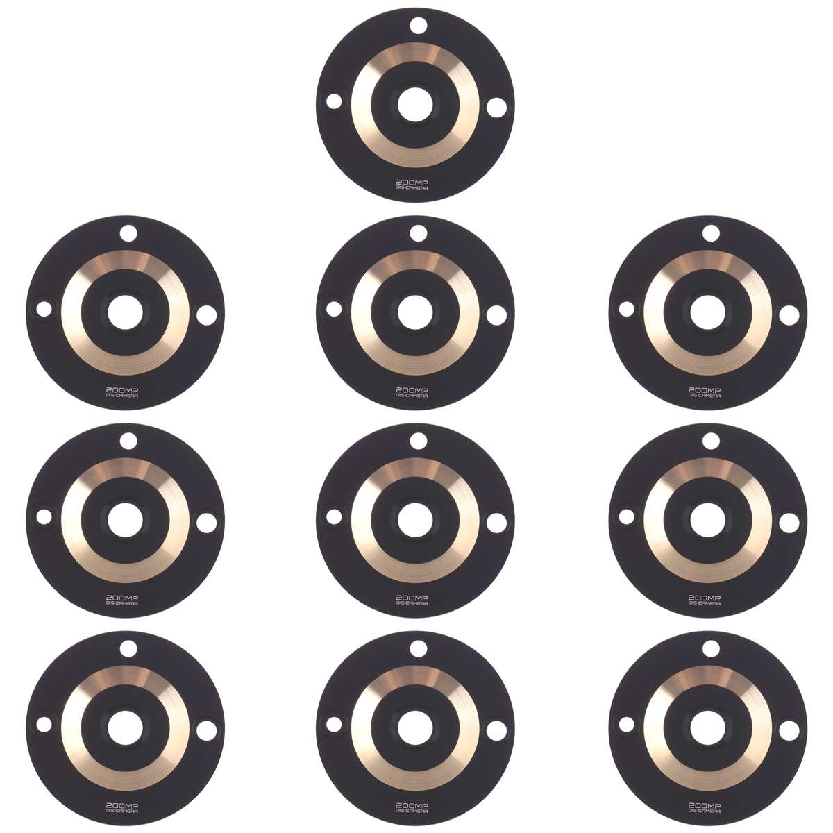 10 PCS Back Camera Lens for Realme 11 Pro+ (Black)