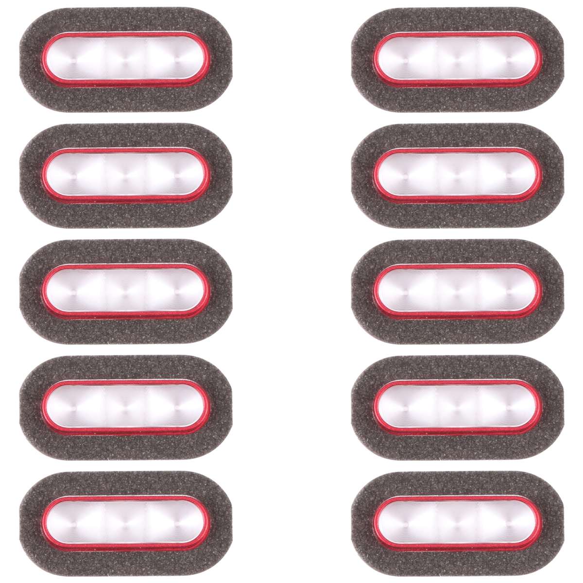 For vivo X90 Pro 10pcs Flashlight Covers (Red)