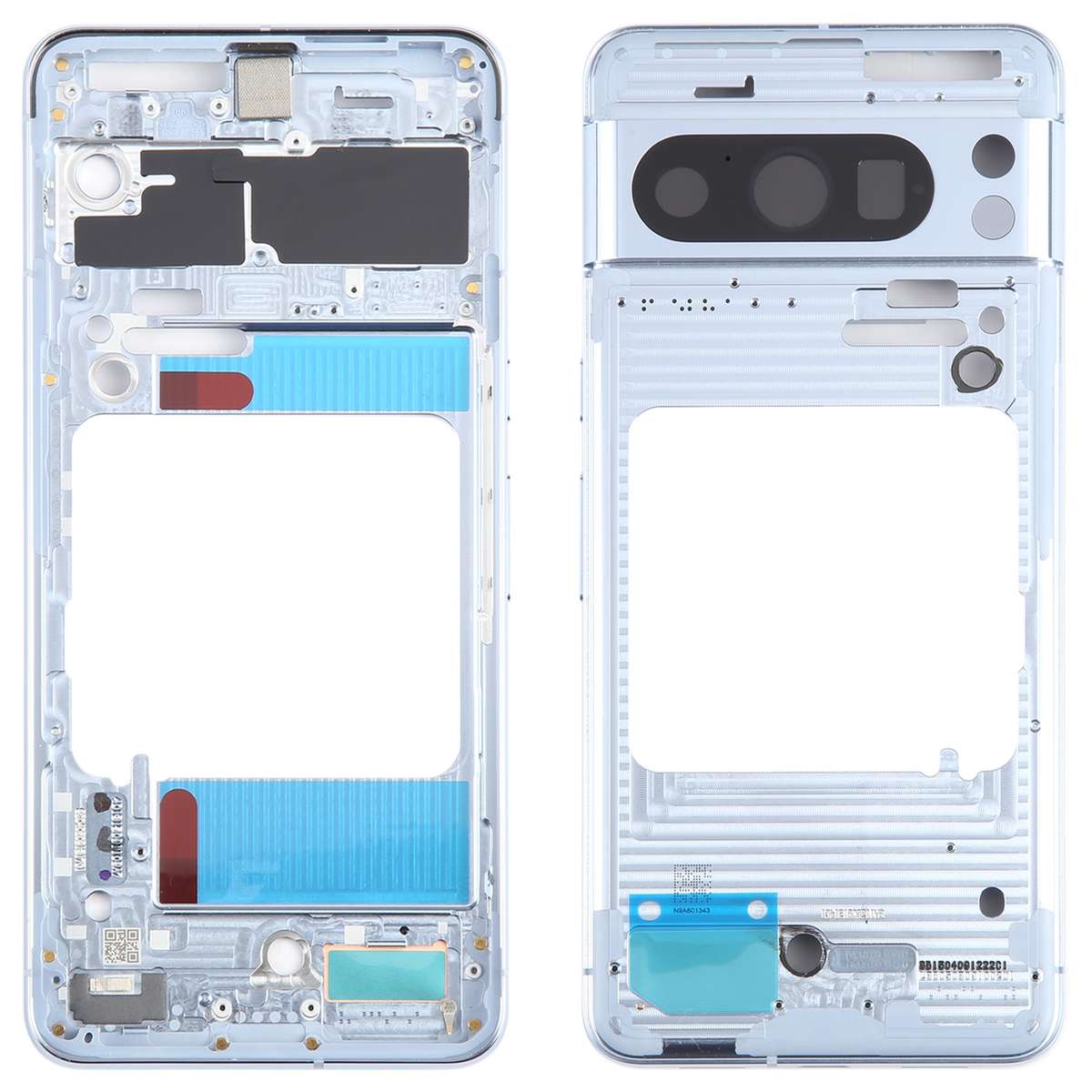 For Google Pixel 8 Pro Original Front Housing LCD Frame Bezel Plate (Black)