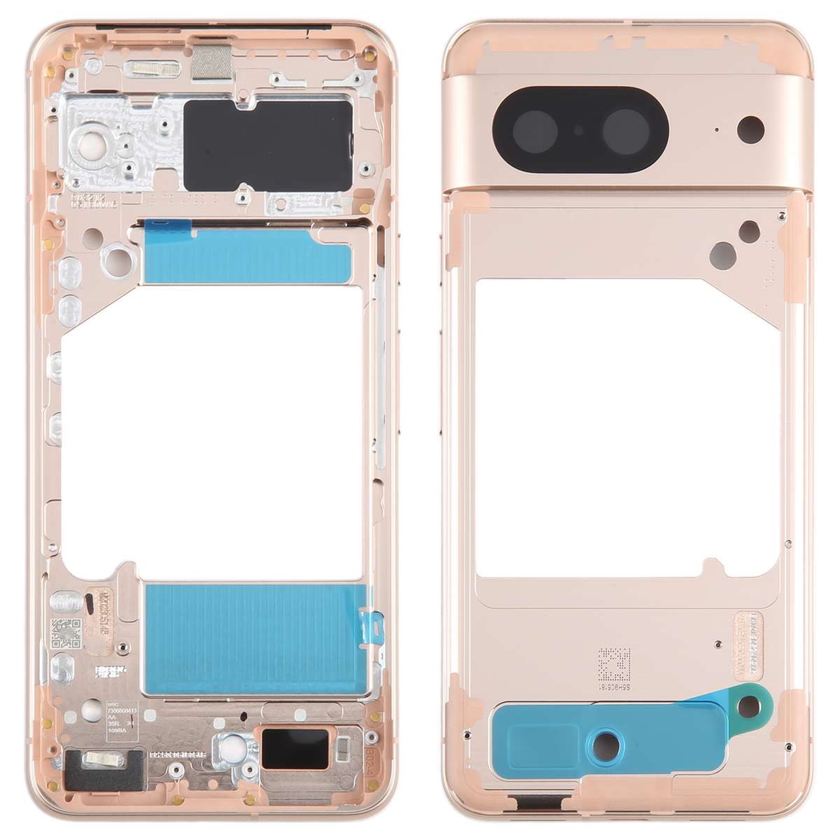 For Google Pixel 8 Original Front Housing LCD Frame Bezel Plate (Black)