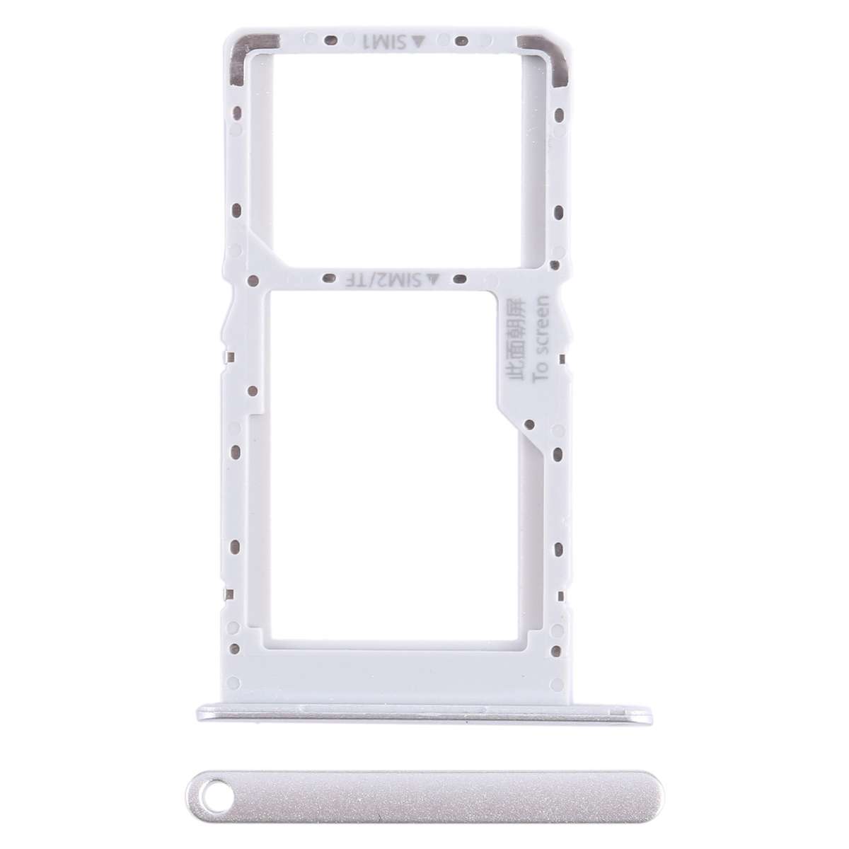 For Huawei nova Y70 Plus SIM + SIM / Micro SD Card Tray (Black)