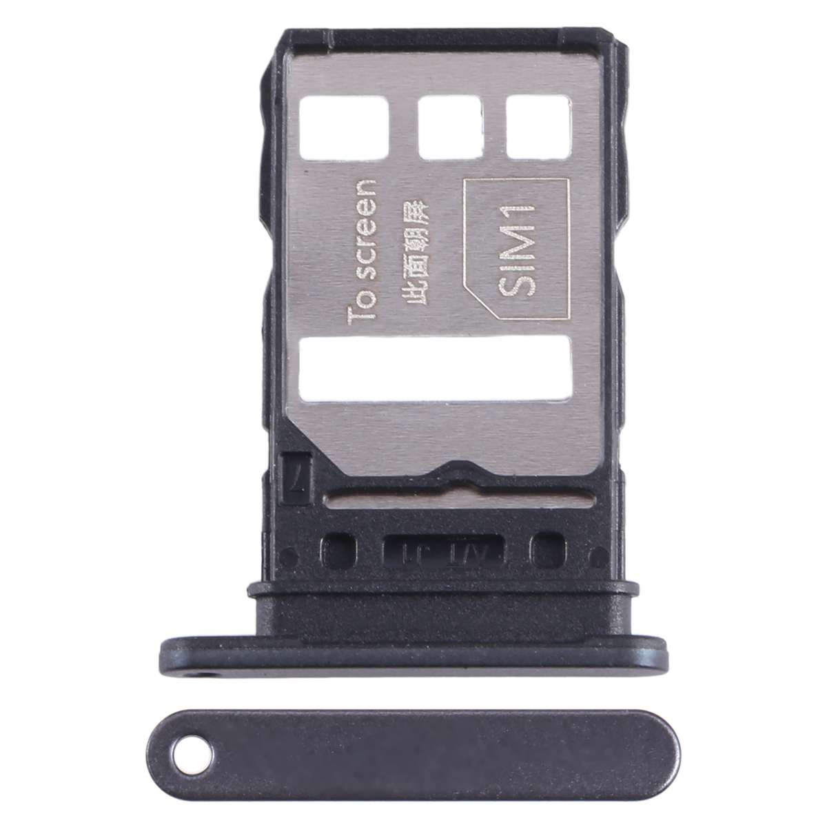 For Honor 80 Pro Flat SIM + SIM Card Tray (Black)