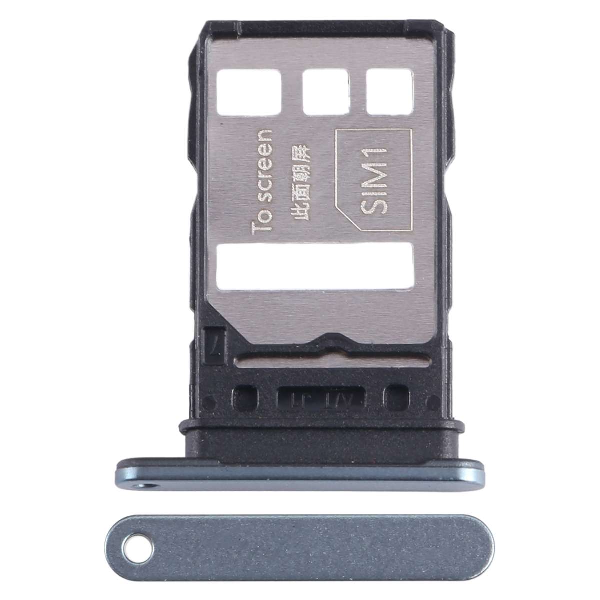 For Honor 80 Pro Flat SIM + SIM Card Tray (Black)