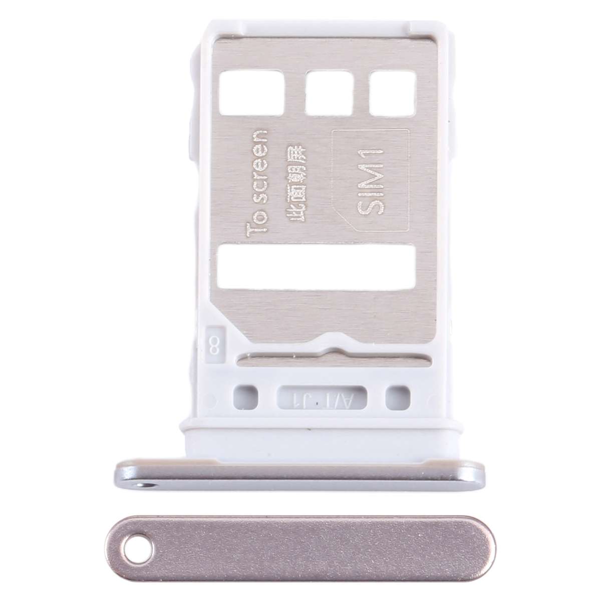 For Honor 80 Pro Flat SIM + SIM Card Tray (Black)