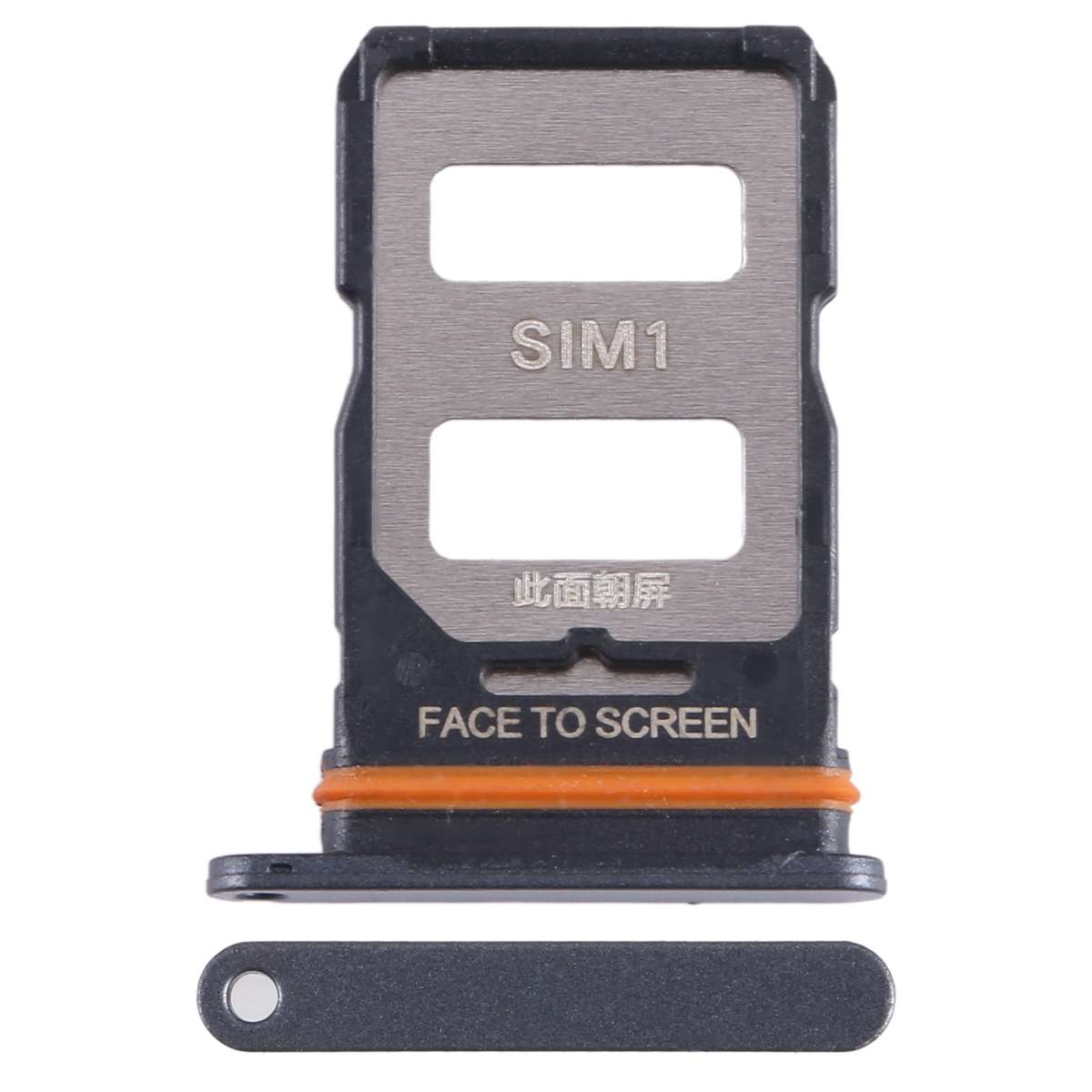 For Xiaomi Redmi Note 12T Pro SIM Card Tray + SIM Card Tray (Black)