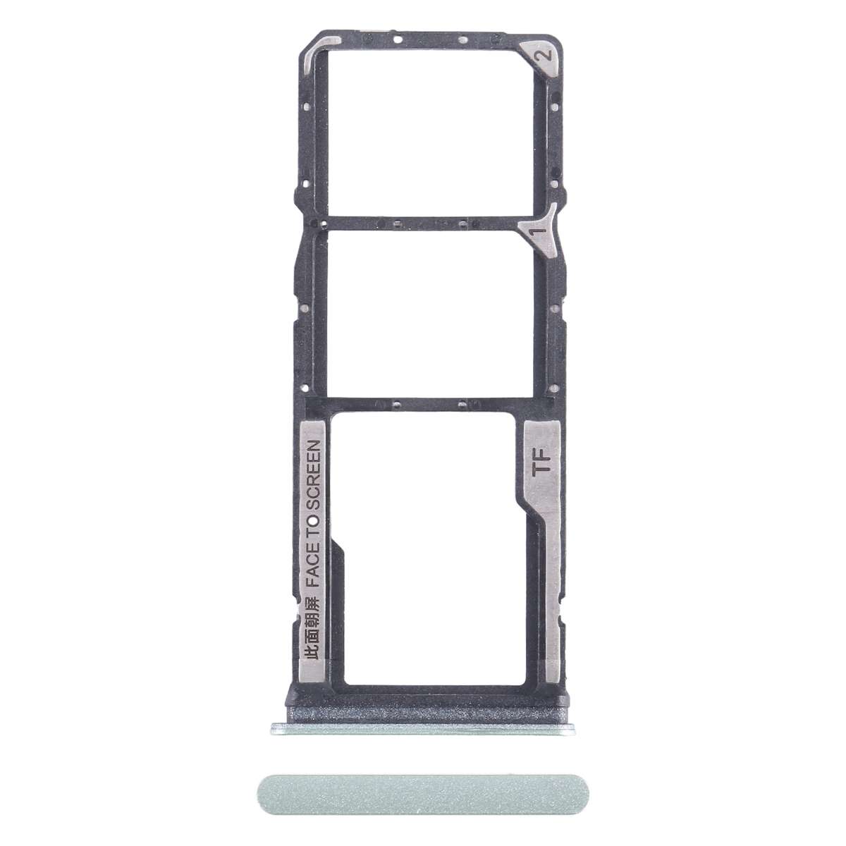 For Xiaomi Redmi 13C 4G SIM Card Tray + SIM Card Tray + Micro SD Card Tray (Black)