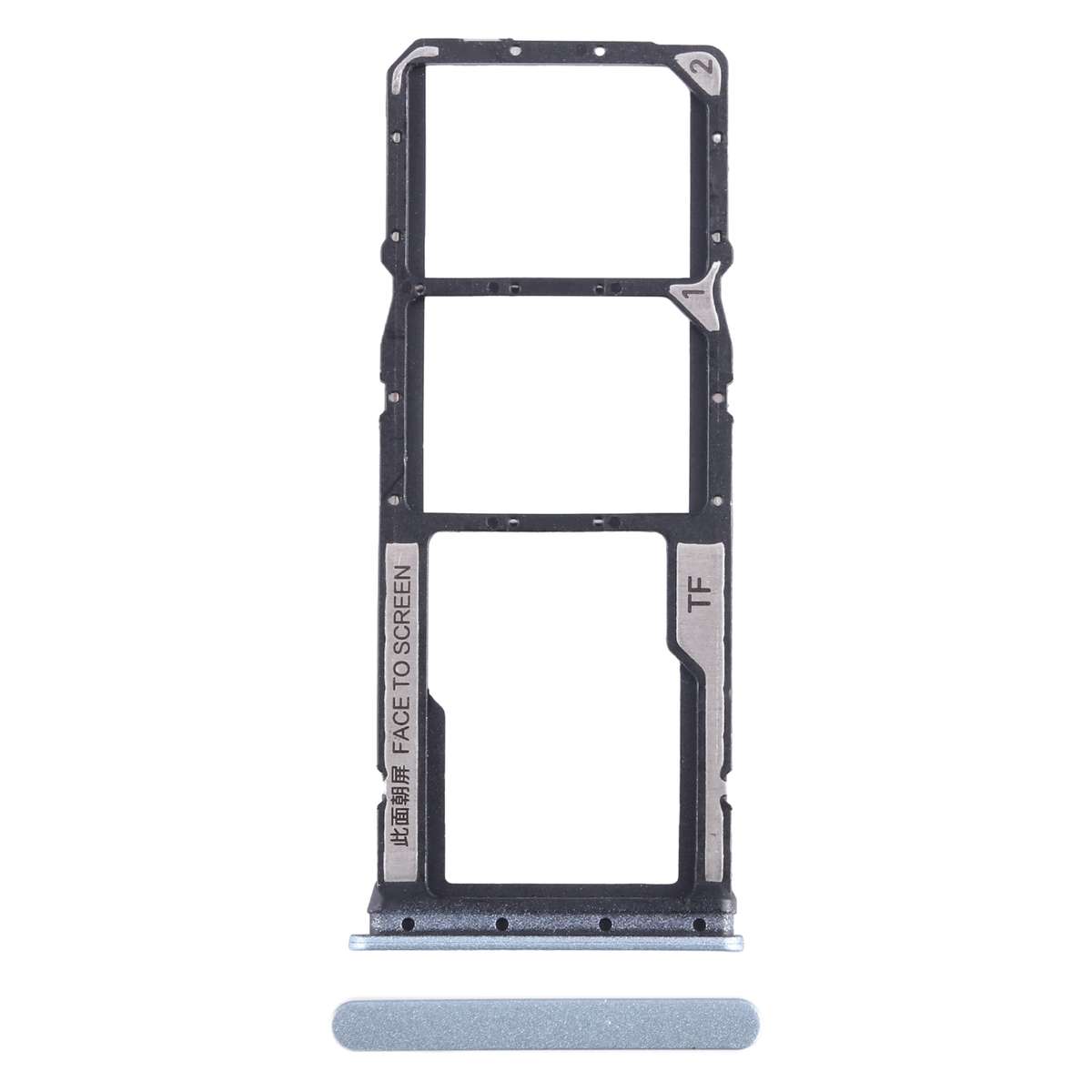 For Xiaomi Redmi 13C 4G SIM Card Tray + SIM Card Tray + Micro SD Card Tray (Black)